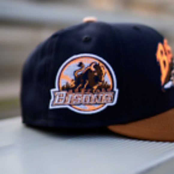 New Era Buffalo Bisons Sliding Buster 59FIFTY Fitted Hat Bisons Patch MiLB - Picture 8 of 11